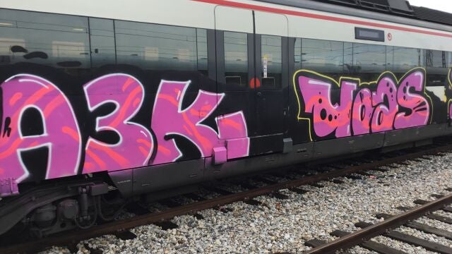 Renfe destinó durante el pasado año 860.000 euros a la limpieza de grafitis en trenes de Euskadi