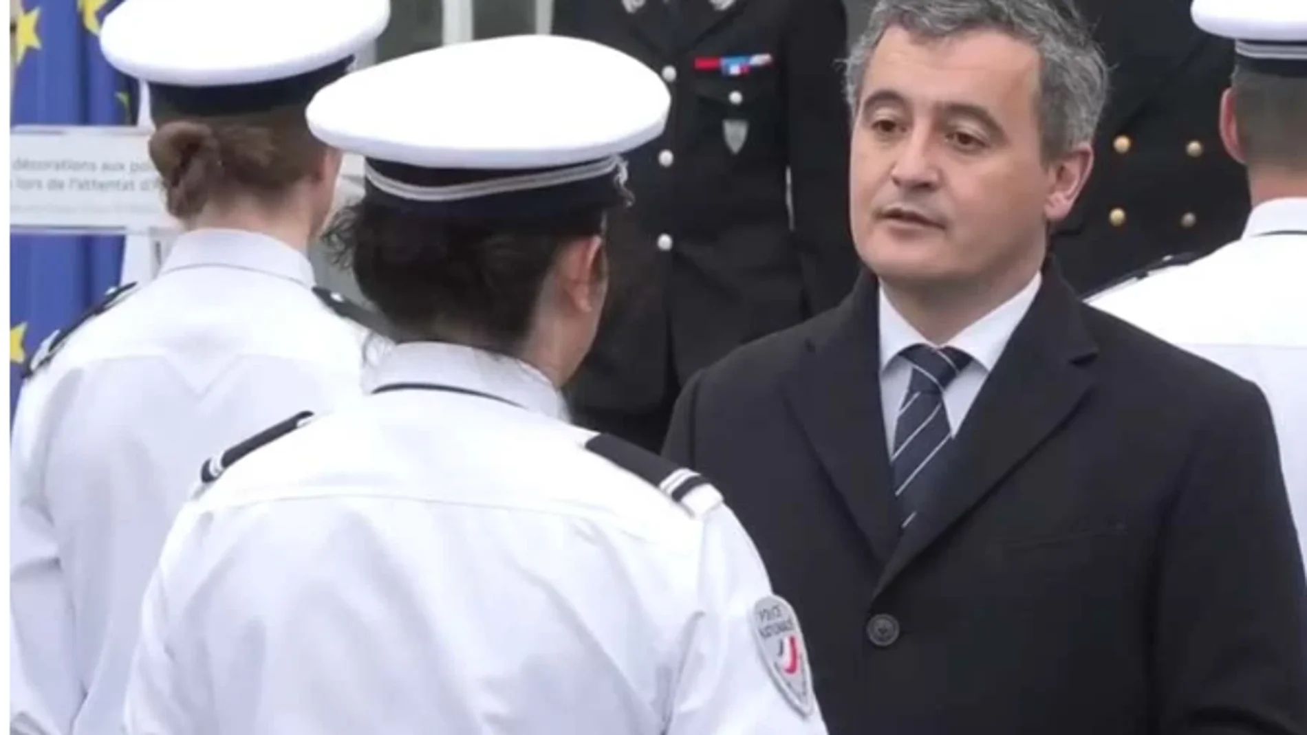 El ministro del Interior francés, en un momento del acto