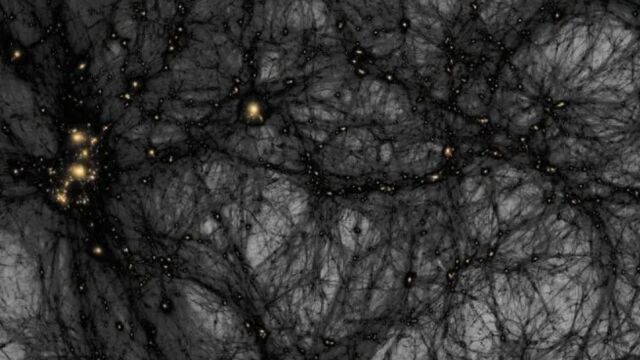 Simulación de la estructura de la materia oscura en el universo