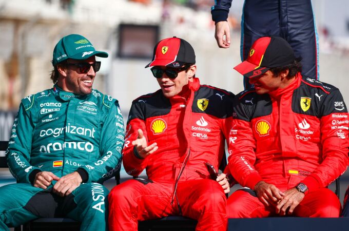 Alonso, Leclerc y Sainz