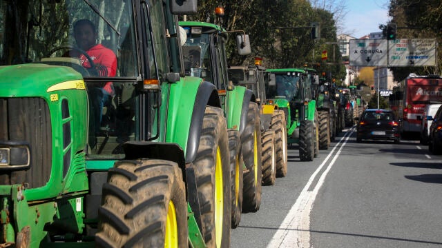Protestas de agricultores en Santiago 