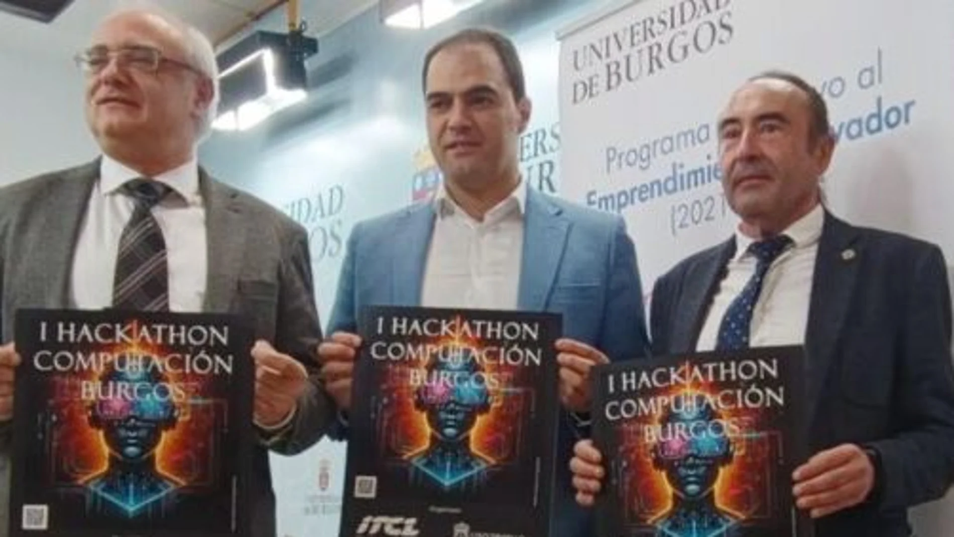 Álvaro Cossío, Gonzalo Salazar y Javier sedano presentan el Hackathon