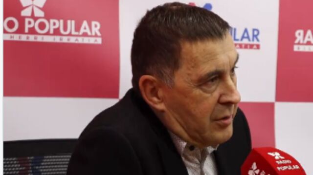 Otegui, durante la entrevista