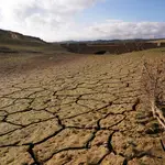 Los estragos que la sequía dejó a su paso por el embalse de Guadalteba, el 3 de febrero de 2024 en Málaga