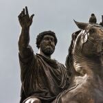 Estatua ecuestre de Marco Aurelio en la colina Capitolina.