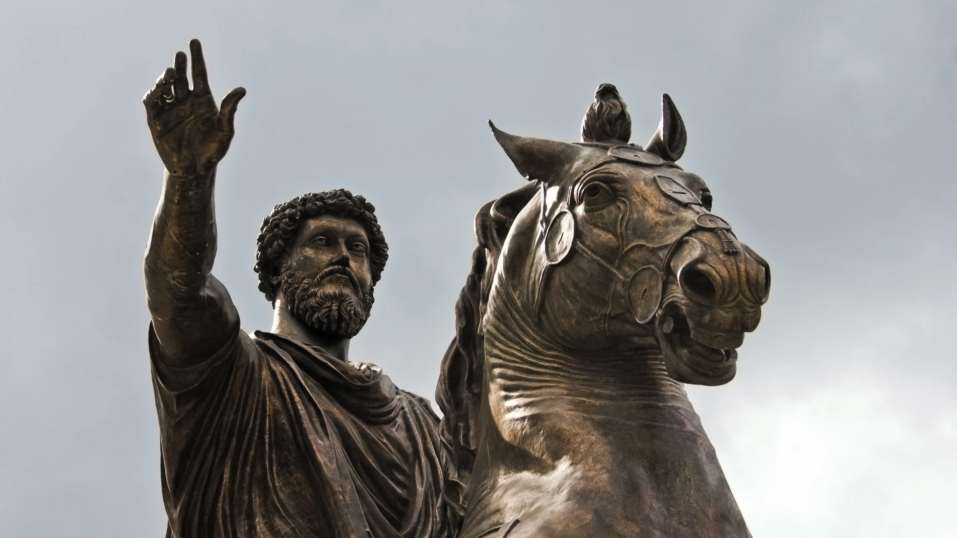 Estatua ecuestre de Marco Aurelio en la colina Capitolina.