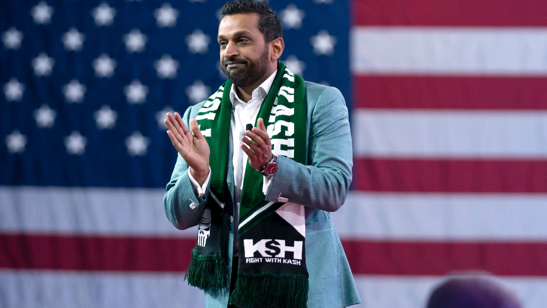 Kash Patel speaks during the Conservative Political Action Conference, CPAC 2024, at the National Harbor in Oxon Hill, Md., Friday , Feb. 23, 2024. (AP Photo/Jose Luis Magana)