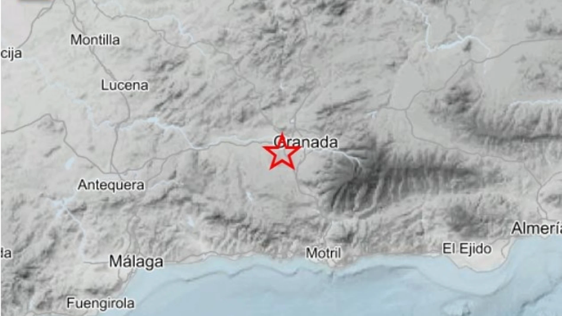 Epicentro del terremoto en La Malahá (Granada)