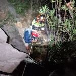 Un momento del rescate en Marbella