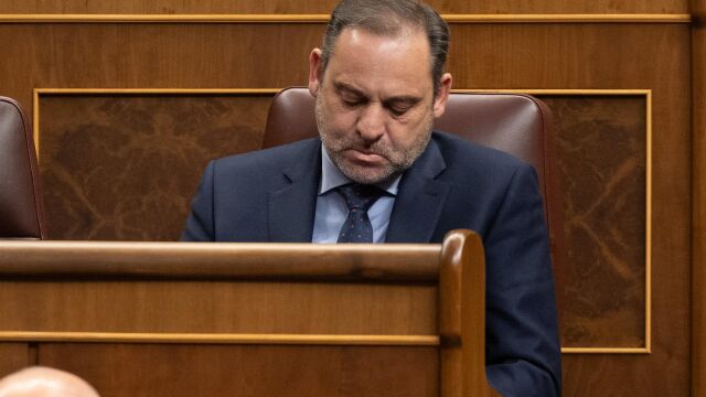José Luis Ábalos, en su escaño