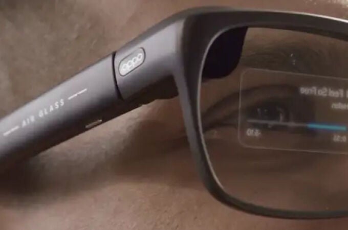 MWC24: Oppo presenta Air Glass 3, gafas de realidad aumentada que solo pesan 50 gramos.