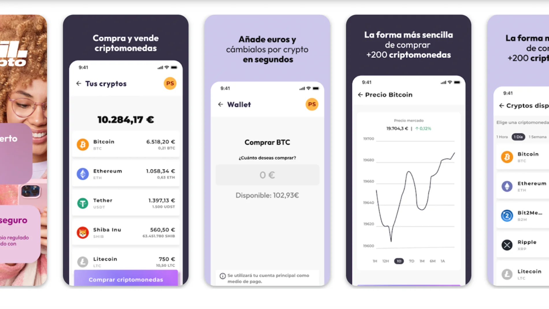 Las 5 mejores aplicaciones para comprar bitcoin y criptomonedas en España.