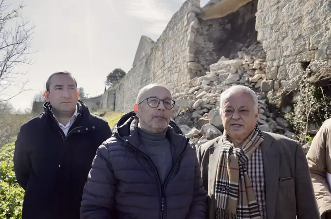 Santonja se decanta por un plan integral para conservar la muralla de Ledesma y evitar nuevos sustos