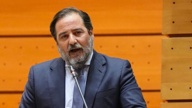 El senador del PP por Soria, José Manuel Hernando, interviene en la Cámara Alta