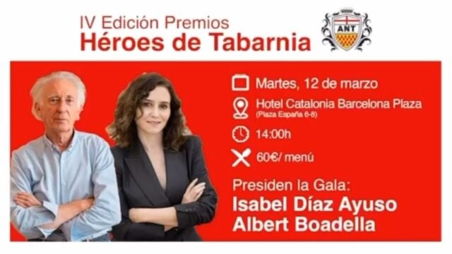 Isabel Díaz Ayuso y Albert Boadella entregarán en Barcelona elo "Premio Héroe de Tabarnia"