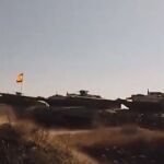 Tanques españoles y la bandera rojigualda en el frente de Ucrania: "¡Gracias España!"