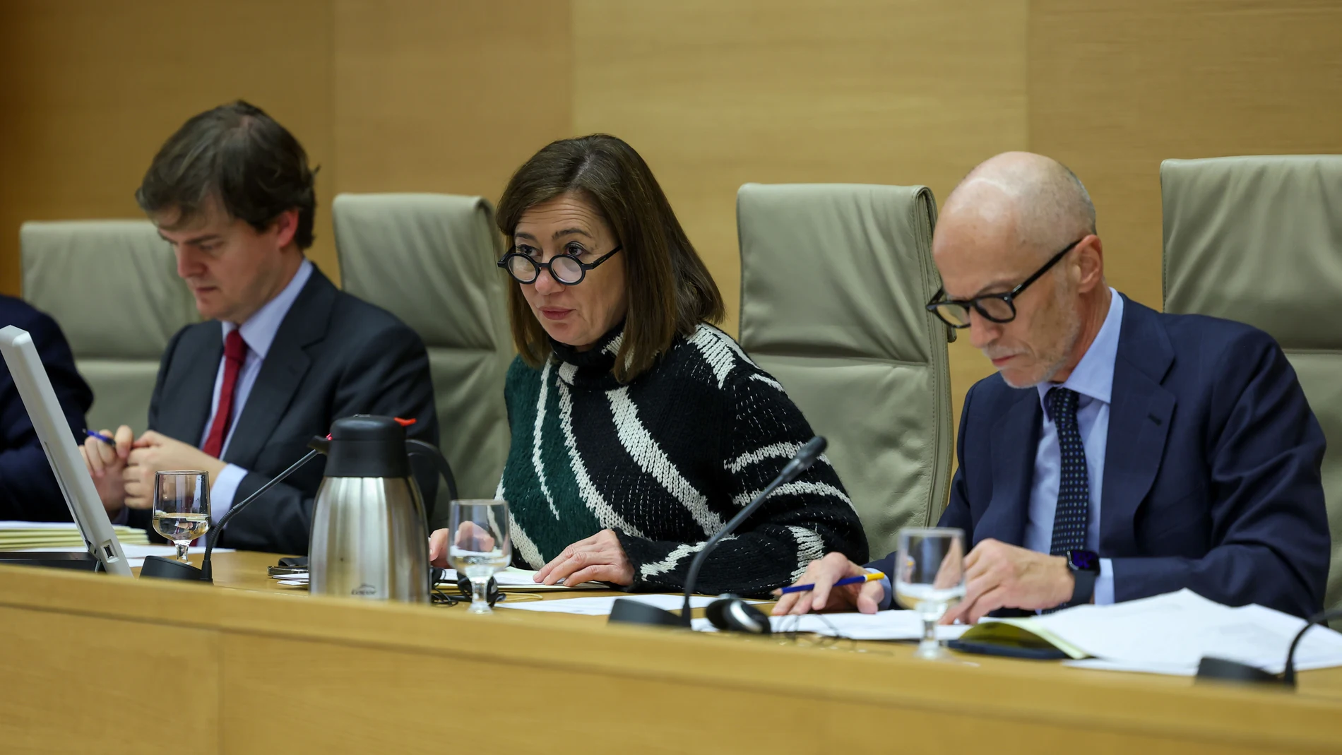 MADRID, 28/02/2024.- La presidenta del Congreso, Francina Armengol, durante la constitución de la comisión de investigación sobre el espionaje del Centro Nacional de Inteligencia (CNI) a líderes y dirigentes independentistas catalanes con los programas Pegasus y Candir, este miércoles en el Congreso. EFE/ Kiko Huesca