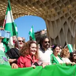 Manifestación convocada por la Plataforma 28F bajo el lema 'Andalucía, por la soberanía, lo público y la paz'
