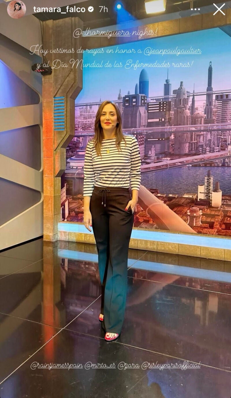 El look de Tamara Falcó en 'El Hormiguero'.