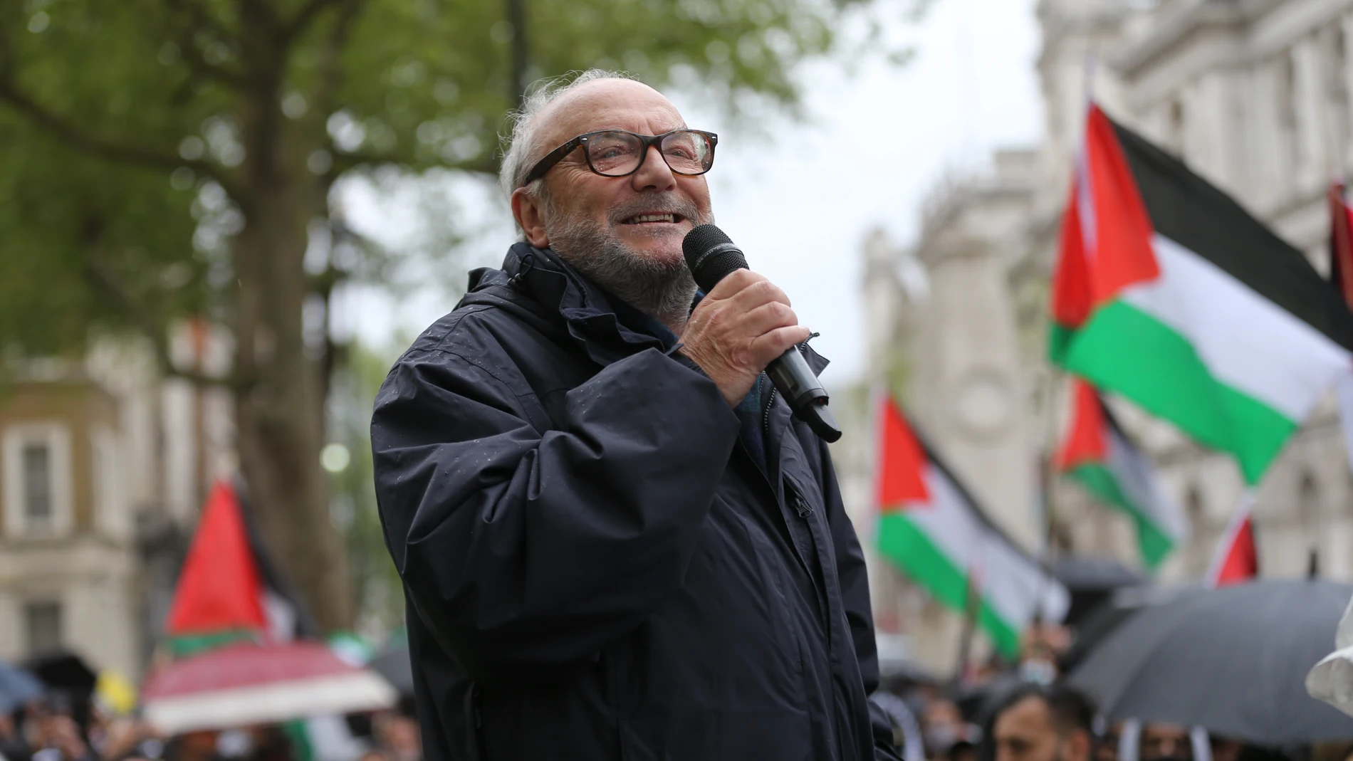 El izquierdista George Galloway durante una manifestación a favor de Palestina (Foto de ARCHIVO)16/05/2021