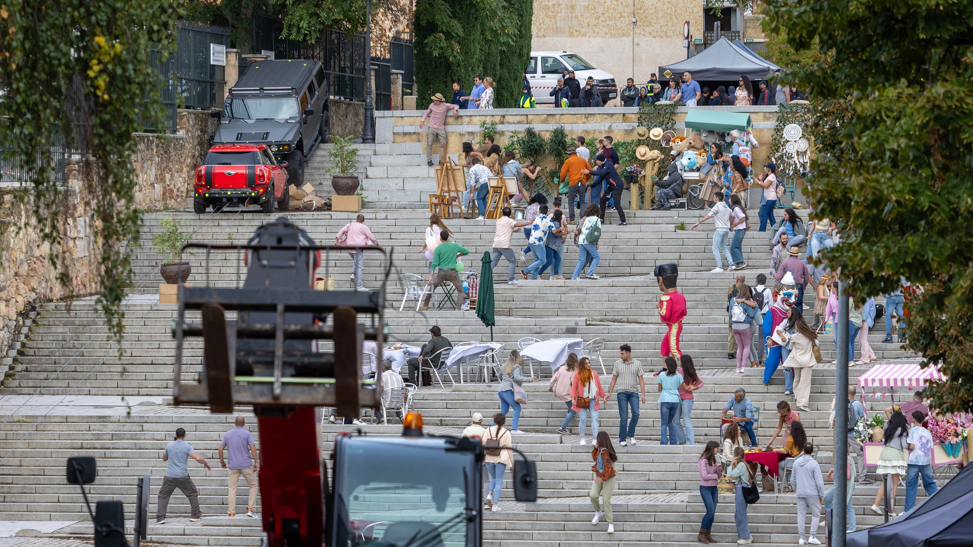 Rodaje de una película en Salamanca