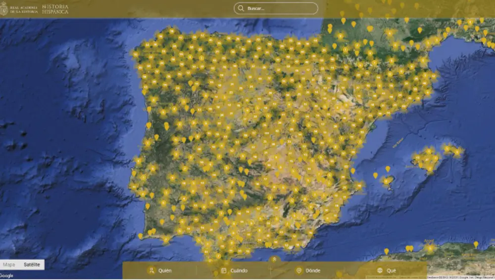 Vista por satélite en Historia Hispánica.