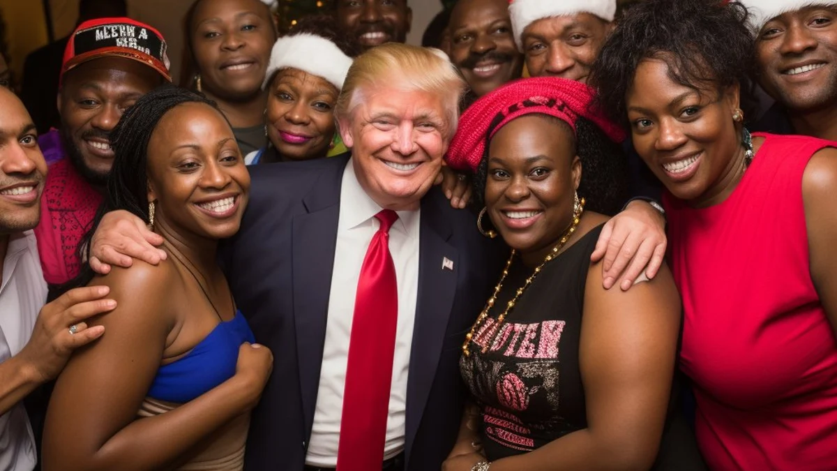 Los seguidores de Trump difunden imágenes generadas por IA del expresidente con votantes negros en plena campaña electoral