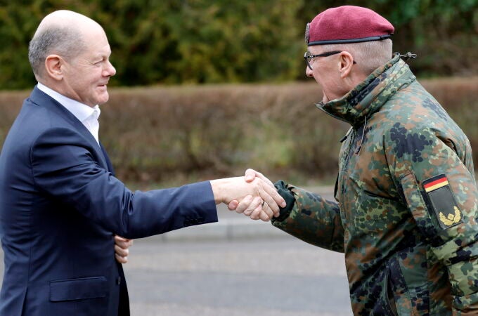 German Chancellor Olaf Scholz visits the Special Forces Command (KSK) in Calw
