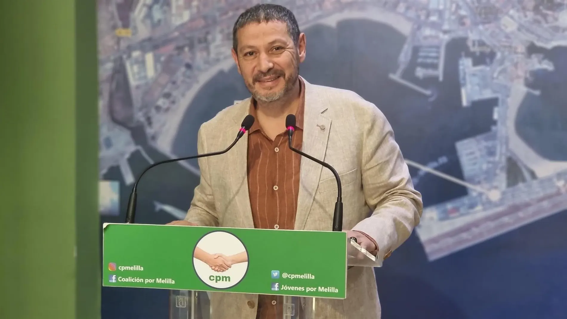 El presidente de CPM, Mustafa Aberchán, uno de los seis detenidos en Melilla