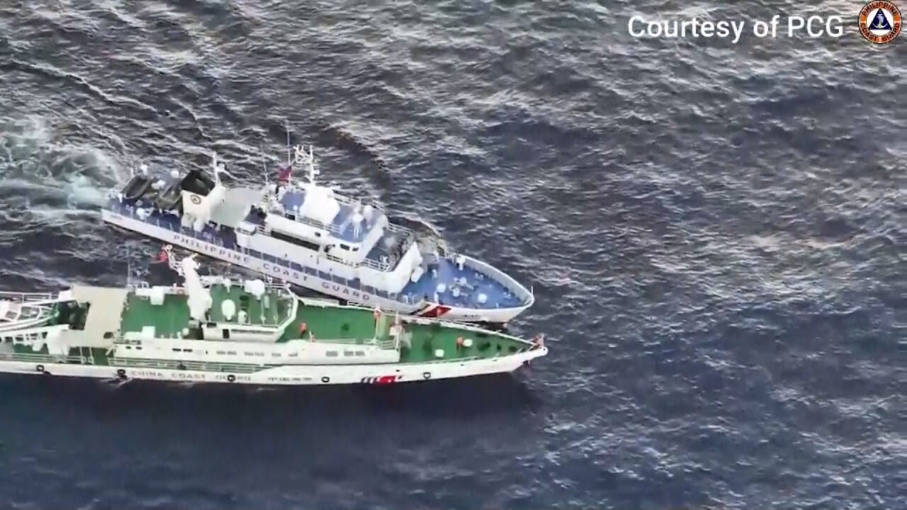 Una colisión entre un barco chino y uno filipino en las islas Spratly  dispara la tensión entre los dos países