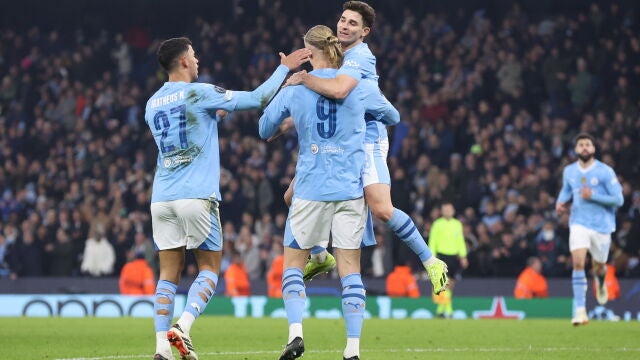 Haaland marcó el tercer gol del City al Copenhague
