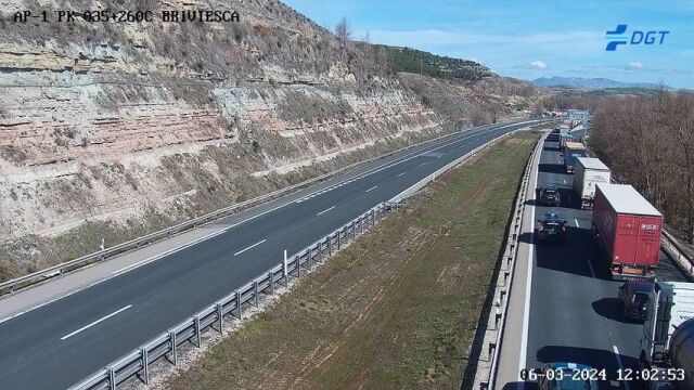 Retenciones en la AP-1 en Briviesca (Burgos)