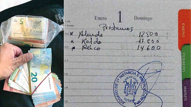 En la vivienda de uno de los detenidos, Rogelio Pujalte, fue intervenido un papel donde consta una anotación que dice 'Koldo 17.800'.