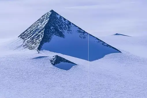 Descubren una extraña pirámide en la Antártida con un gran parecido a las de Guiza