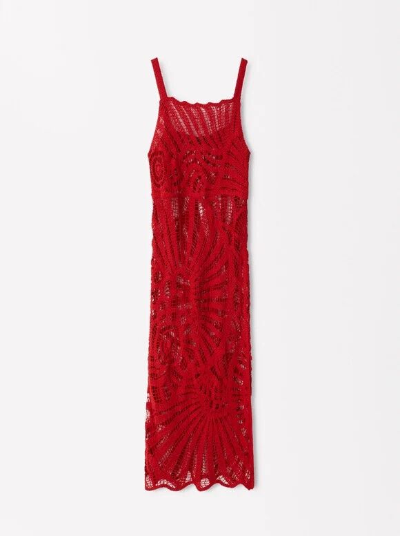 Vestido de crochet rojo