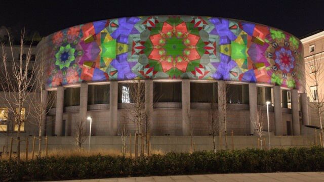 MADRID.-Ifema.- La obra lumínica de Rosa Muñoz llega este fin de semana a la fachada del Senado en el marco de ARCOMadrid