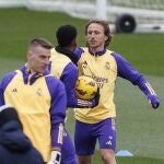 Luka Modric en el entrenamiento del Real Madrid