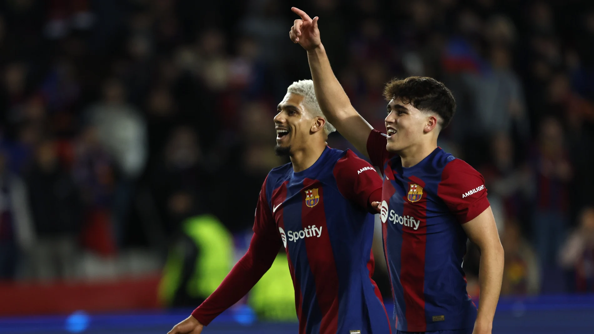 Pau Cubarsí y Araujo, tras la victoria ante el Nápoles