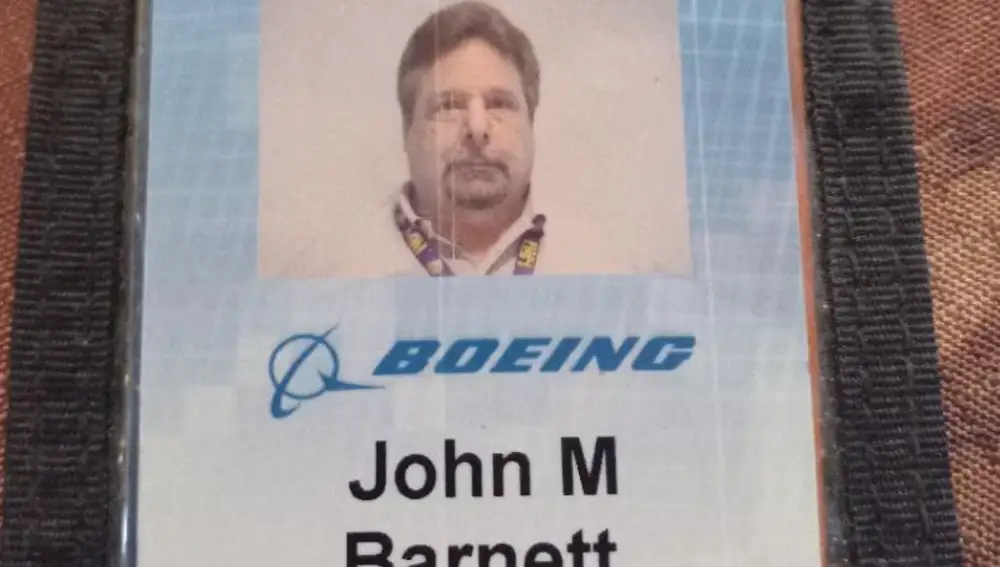 Tarjeta de empleado de Jong Barnett en Boeing