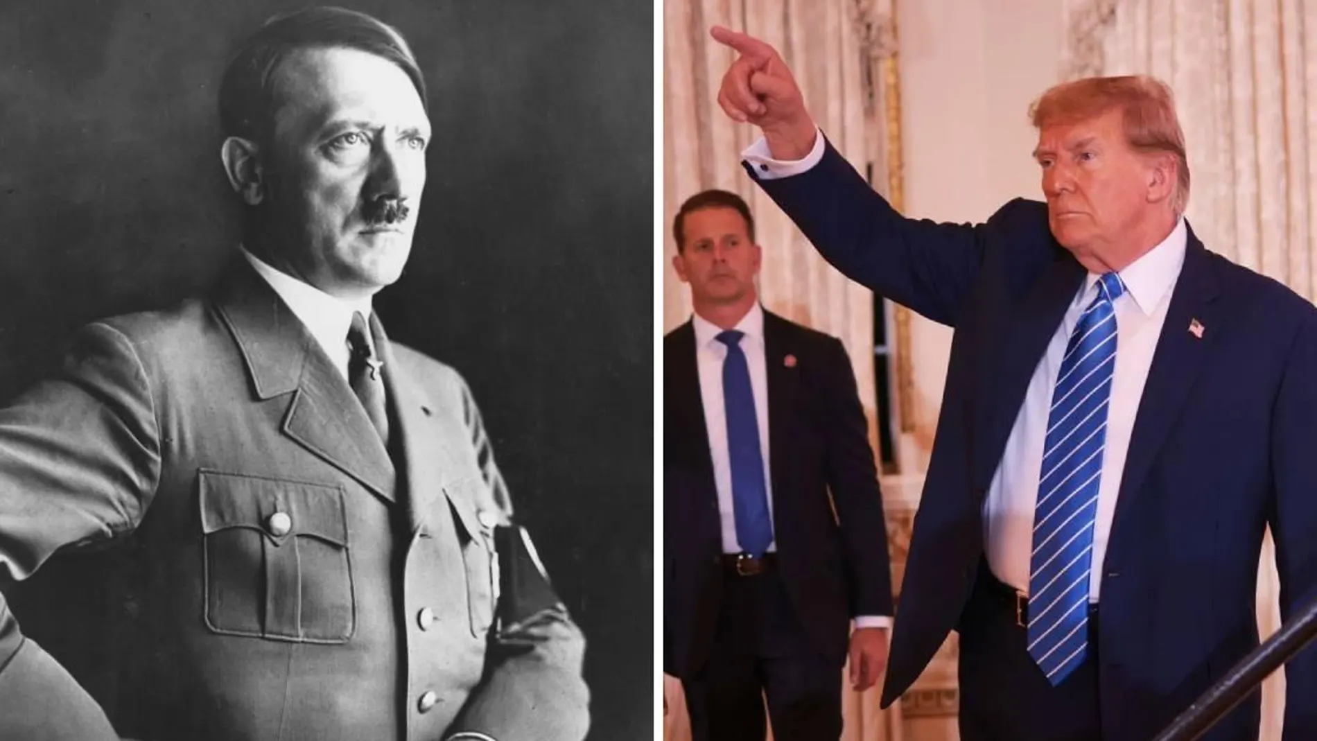 Adolf Hitler y Donald Trump, en imágenes de archivo
