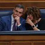 Pedro Sanchez en el Pleno del Congreso que vota la amnistia. David Jar