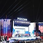 Concierto en la Plaza Roja por el aniversario de la anexión de Crimea con la asistencia de Vladimir Putin
