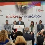 Mañueco durante el acto con investigadores celebrado en Valladolid
