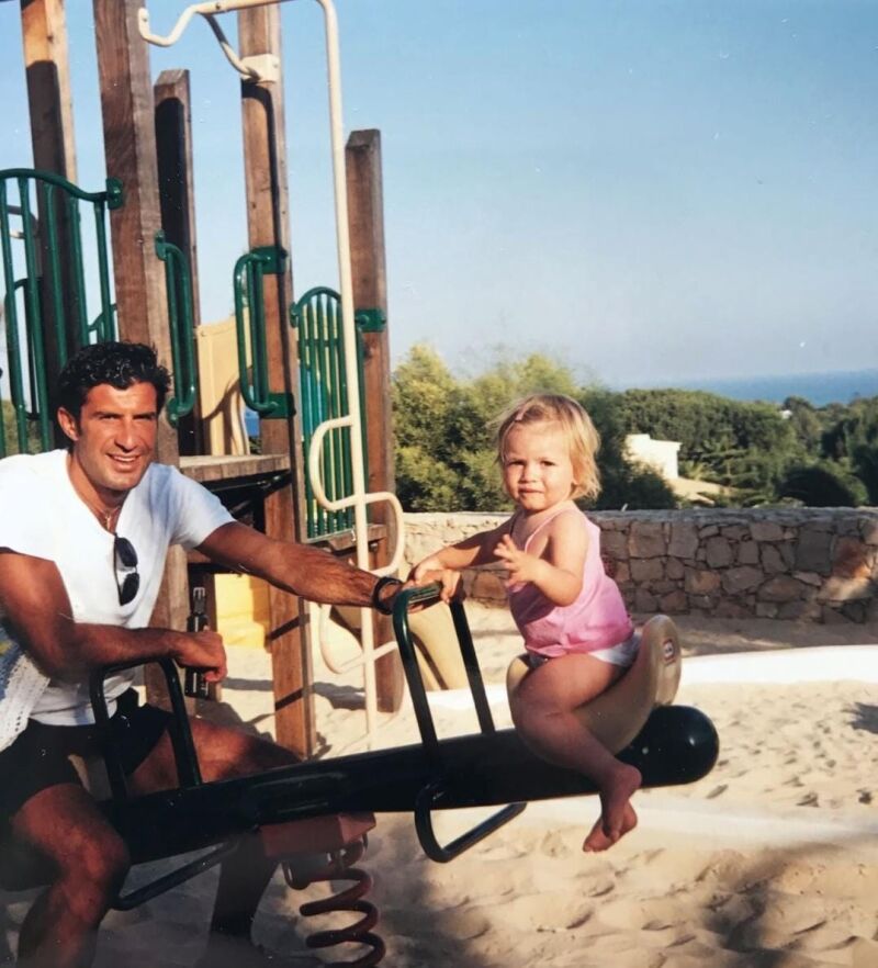 Daniela Figo comparte esta foto con su padre, Luis Figo, para celebrar el Día del Padre