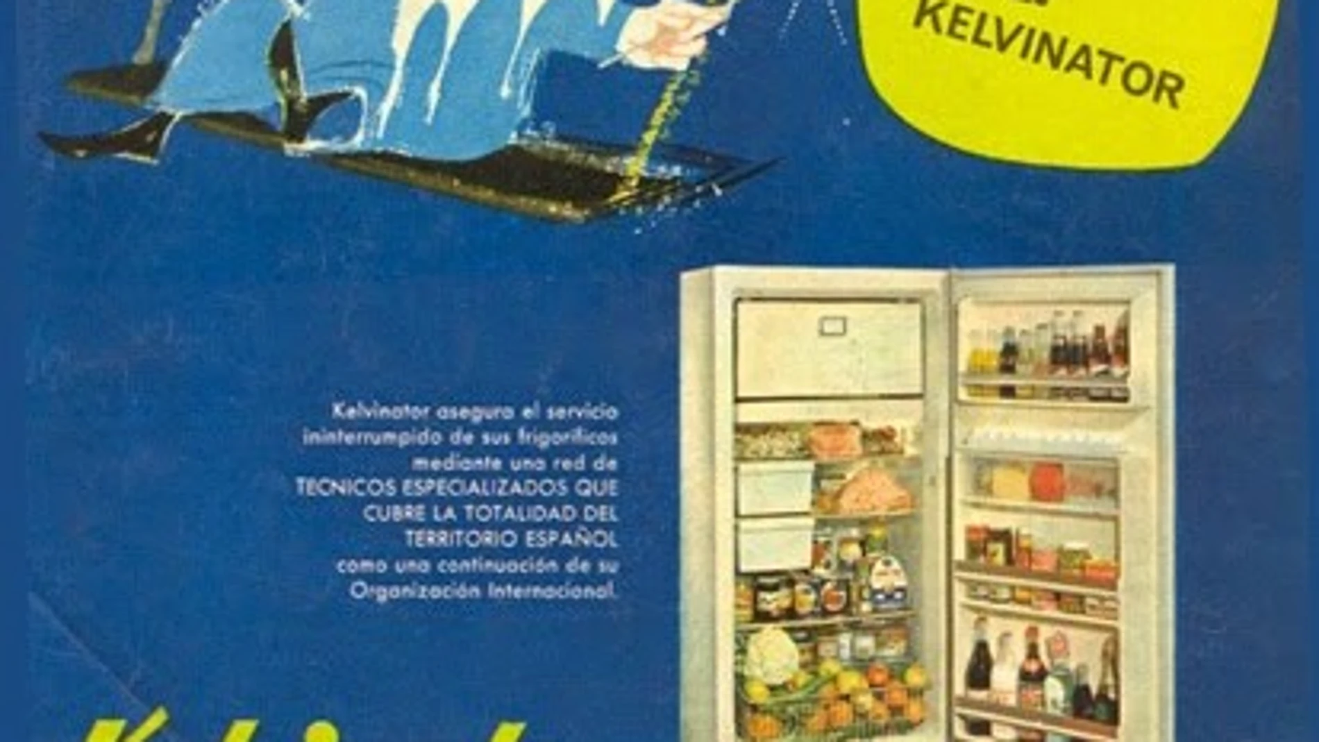 Anuncio de 1963 de la nevera de origen americano Kelvinator