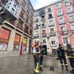 Rescatadas nueve personas por un incendio en Madrid