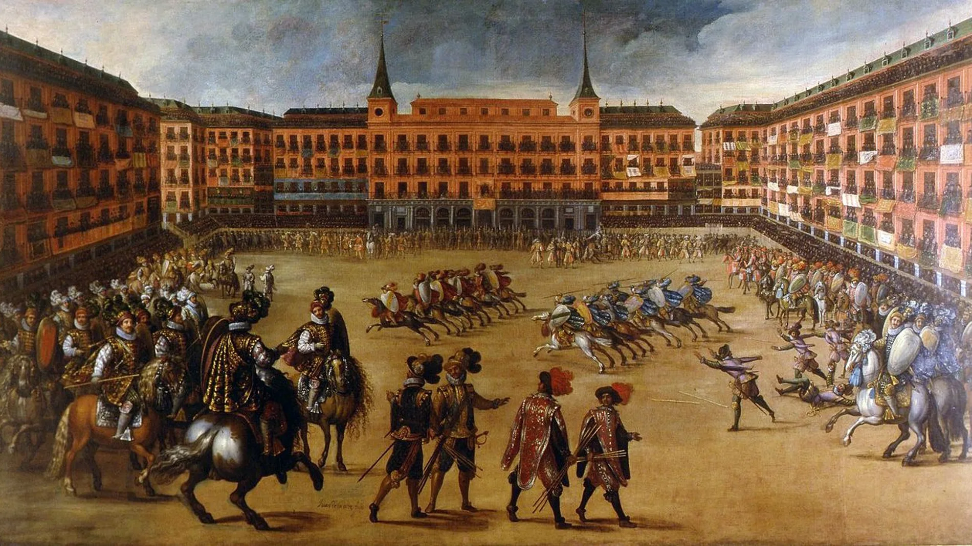 El antiguo juego de cañas que apasionaba a los madrileños en la plaza mayor