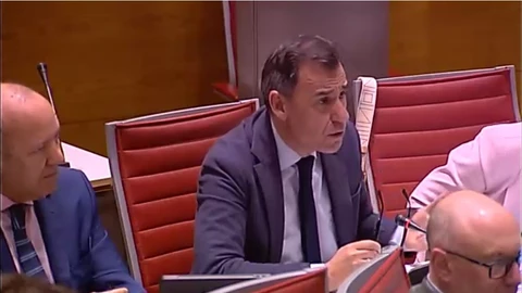 El senador del Partido Popular por la provincia de Zamora, Fernando Martínez-Maíllo, durante su intervención en la Cámara Alta