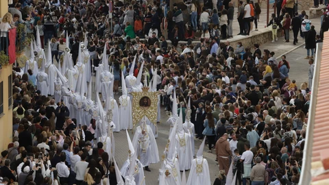 Salida procesional de Nuestro Padre Jesús Cautivo en la Semana Santa, un Lunes Santo de 2022 en Málaga