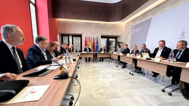 Imagen de la reunión del Consejo de Administración de Aguas de Murcia